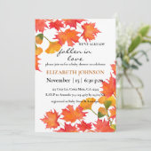 Orangefarbene Herbstgendusche Einladung (Stehend Vorderseite)