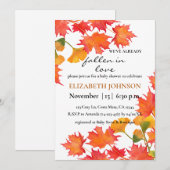 Orangefarbene Herbstgendusche Einladung (Vorne/Hinten)
