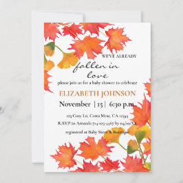 Orangefarbene Herbstgendusche Einladung
