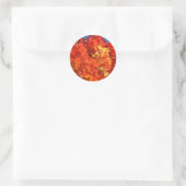 Orangefarbene Herbstleaves Sticker Herbstlaube (Tasche)