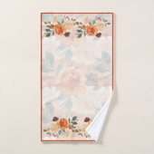 Orangefarbene Herbstwasserfarbe Badhandtuch Set (Handtuch)