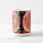 Orangefarbene Herzen I Liebe fallen Inspirivität Kaffeetasse (Mittel)