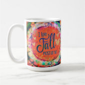 Orangefarbene Herzen I Liebe fallen Inspirivität Kaffeetasse (Links)