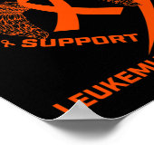 Orangefarbene Herzleukämie Bewusstsein des Gedächt Poster (Ecke)