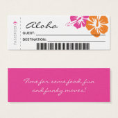 Orangefarbene Hibiskus-Blume Hochzeitskarte (Vorne & Hinten)