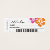 Orangefarbene Hibiskus-Blume Hochzeitskarte (Vorderseite)