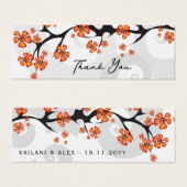 Orangefarbene Hibiskus Wirbel Tropische Hochzeitst (Vorne & Hinten)