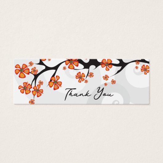 Orangefarbene Hibiskus Wirbel Tropische Hochzeitst (Vorderseite)