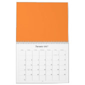 Orangefarbene Hintergründe zu einem Kalender (Jan 2027)