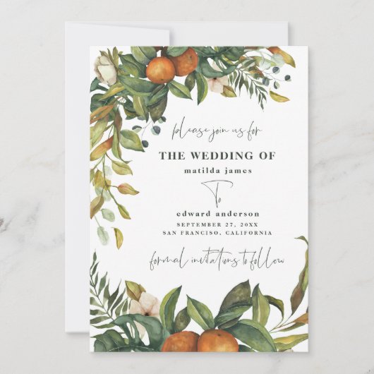 Orangefarbene Hochzeit (Vorderseite)