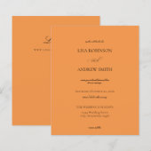 Orangefarbene Hochzeit (Vorne/Hinten)