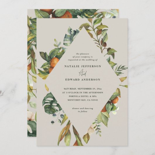 Orangefarbene Hochzeit (Vorne/Hinten)