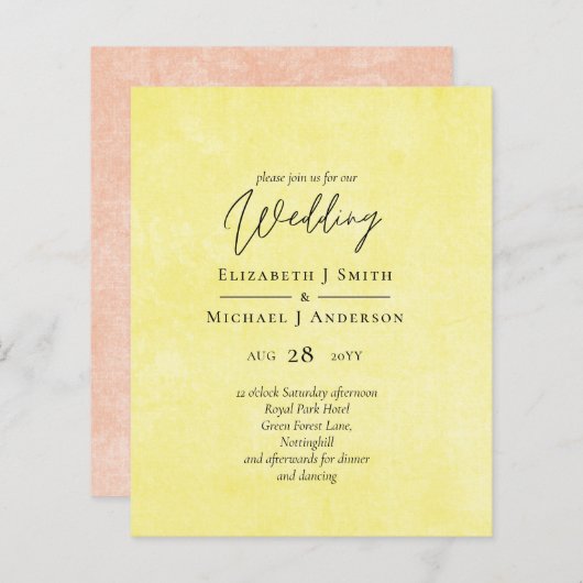 Orangefarbene Hochzeit (Vorne/Hinten)