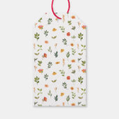 Orangefarbene Hochzeit danke Ihnen Geschenk Gefall Geschenkanhänger (Rückseite)