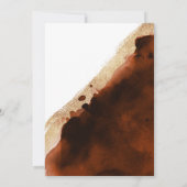 Orangefarbene Hochzeit mit Kupfer und Gold Einladung (Rückseite)