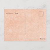 Orangefarbene Hochzeit Postkarte (Rückseite)