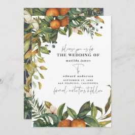 Orangefarbene Hochzeit Save The Date