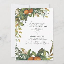 Orangefarbene Hochzeit Save The Date