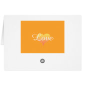 Orangefarbene Hochzeitskarte für das Sonnenunterga (Rückseite Horizontal)