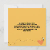 Orangefarbene Honigwabenmutter Dankeskarte (Rückseite)