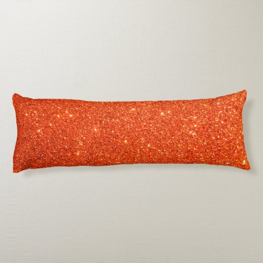Orangefarbene Imitate Glitzer Kissen (Rückseite)