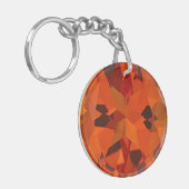 orangefarbene Imitate Topaz-Acryl-Schlüsselanhänge Schlüsselanhänger (Vorderseite links)