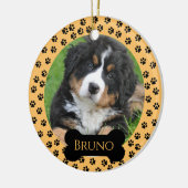 Orangefarbene, individuell anpassbare Keramik Ornament (Links)