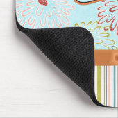Orangefarbene, individuell anpassbare Monogramm-Ma Mousepad (Ecke)