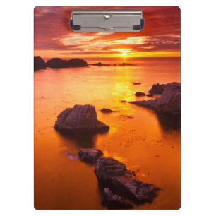 Orangefarbene Jahreszeit, Sonnenuntergang, Kalifor Klemmbrett