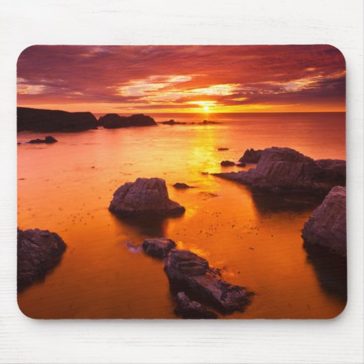 Orangefarbene Jahreszeit, Sonnenuntergang, Kalifor Mousepad (Vorne)