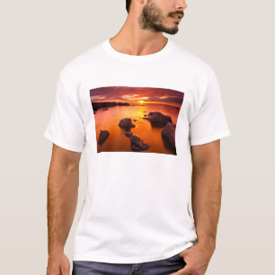 Orangefarbene Jahreszeit, Sonnenuntergang, Kalifor T-Shirt