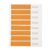 Orangefarbene Karierte Bergarbeiter-Wrap um Label (Bogen)