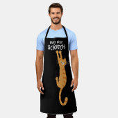 Orangefarbene Katze aus Scratch Funny Cat Schürze (Getragen)