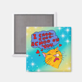 Orangefarbene Katze auswählen Magnet (Vorderseite/Rückseite)