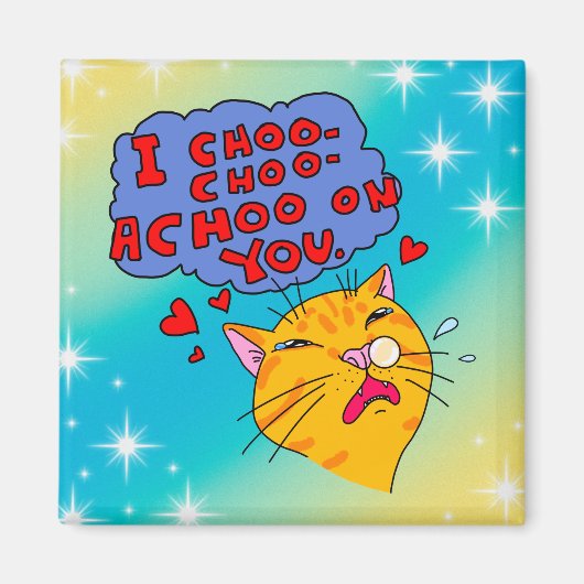 Orangefarbene Katze auswählen Magnet (Vorne)