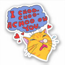 Orangefarbene Katze mit Liebe