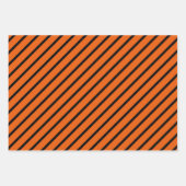 Orangefarbene Katze mit Lila Hexenhutenhappenhamme Geschenkpapier Set (Vorderseite 2)