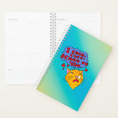 Orangefarbene Katze mit lustigem Text Planer (Anzeige)