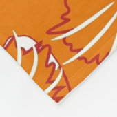 Orangefarbene Katze mit schönen grünen Augen Fleecedecke (Ecke)