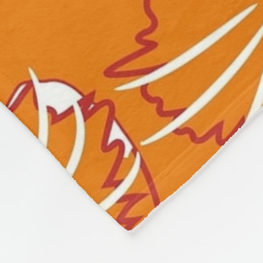 Orangefarbene Katze mit schönen grünen Augen Fleecedecke (Ecke)