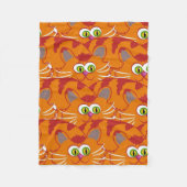 Orangefarbene Katze mit schönen grünen Augen Fleecedecke (Vorderseite)