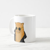 Orangefarbene Katze mit Sonnenbrille Tasse (Vorderseite Links)