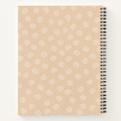 Orangefarbene Katze mit weißem Swirbeluntergrund Notizblock (Rückseite)