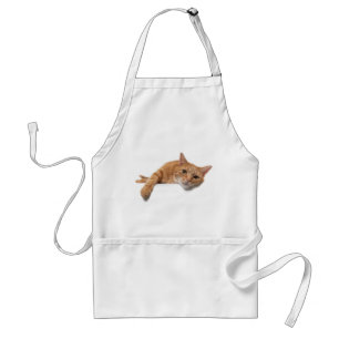 Orangefarbene Katze Schürze