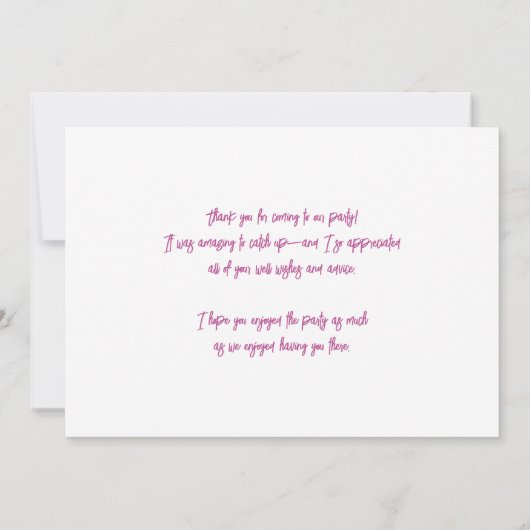 Orangefarbene Katze und Lila Blumengeburt Dankeskarte (Rückseite)