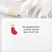 Orangefarbene Katze Weihnachtsfeiertag Rücksendead (Insitu)