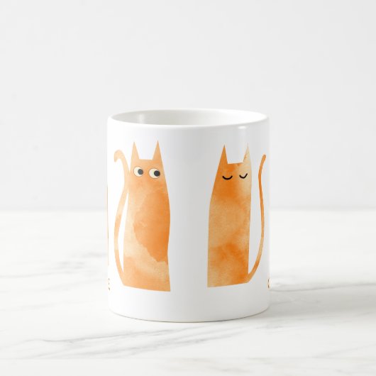Orangefarbene Katzen Personalisiert Kaffeetasse (Mittel)
