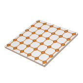 Orangefarbene Keramik, klein (4,25" x 4,25") Fliese (Seite)