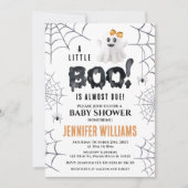 Orangefarbene kleine Babydusche Einladung (Vorderseite)