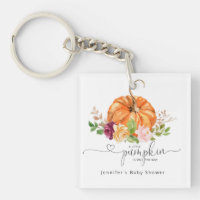 Orangefarbene kleine Kürbis Babydusche Akryllische
